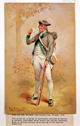 Uniform of a Private of the Continental Line in the 3rd New York Regiment in 1775, c.1920